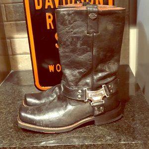 Vintage Harley Davidson Men’s Leather Boots Size 9
